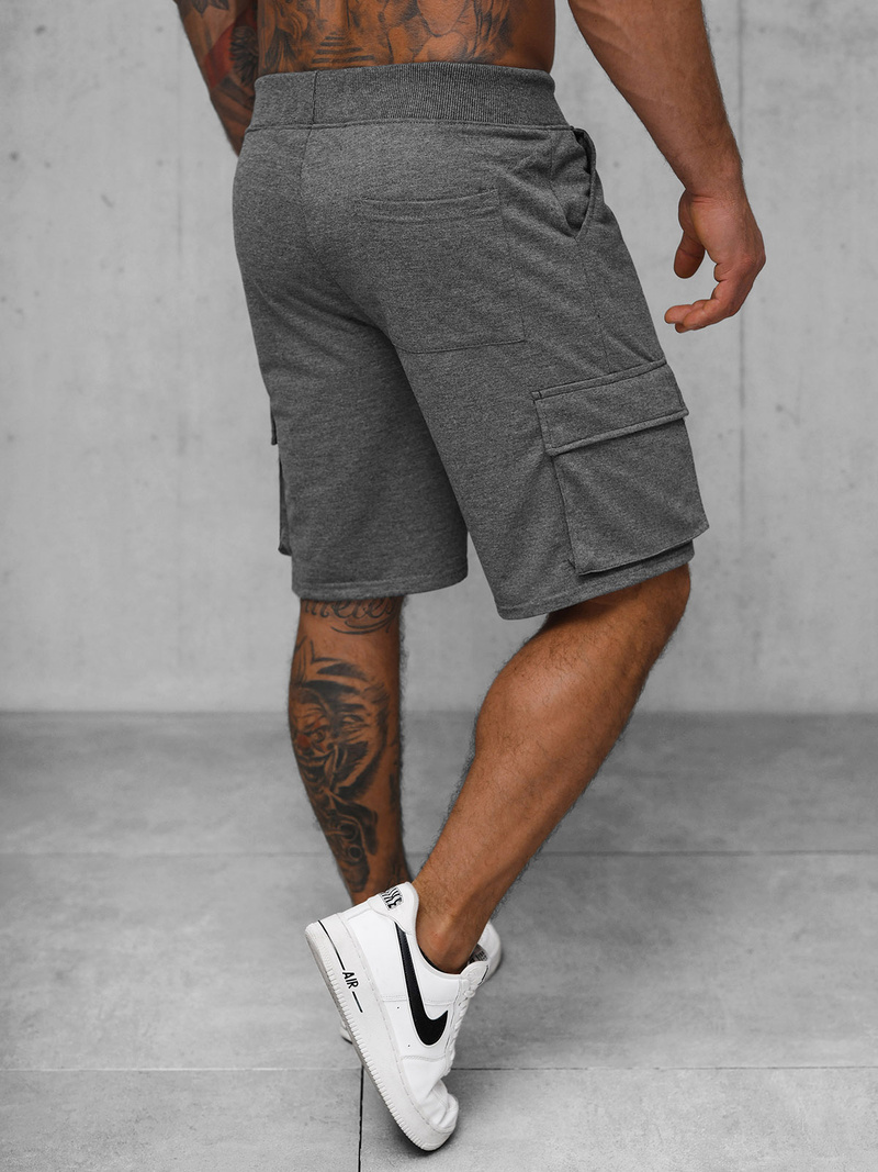 Moške športne kratke hlače grafitne OZONEE JS/8K1505/5