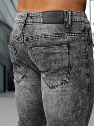 Moške kavbojke Črne OZONEE NB/MP0069NZ