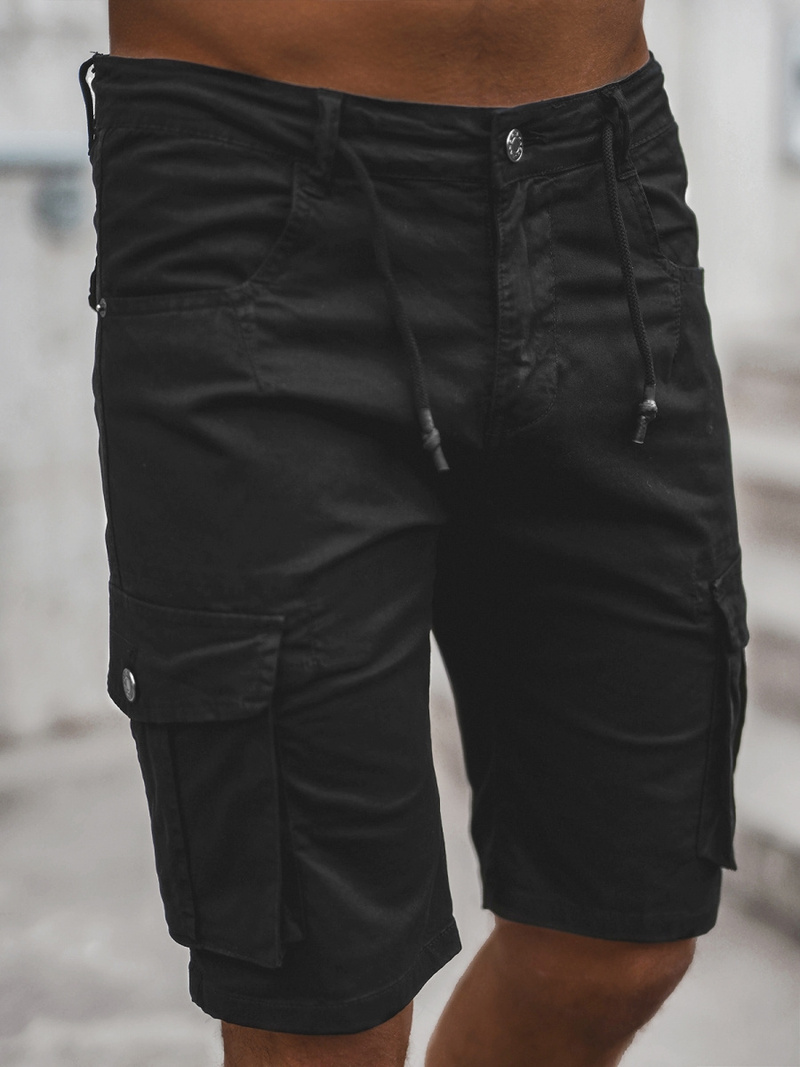 Moške Kratke Hlače Chino Črne OZONEE T/BB70011/1