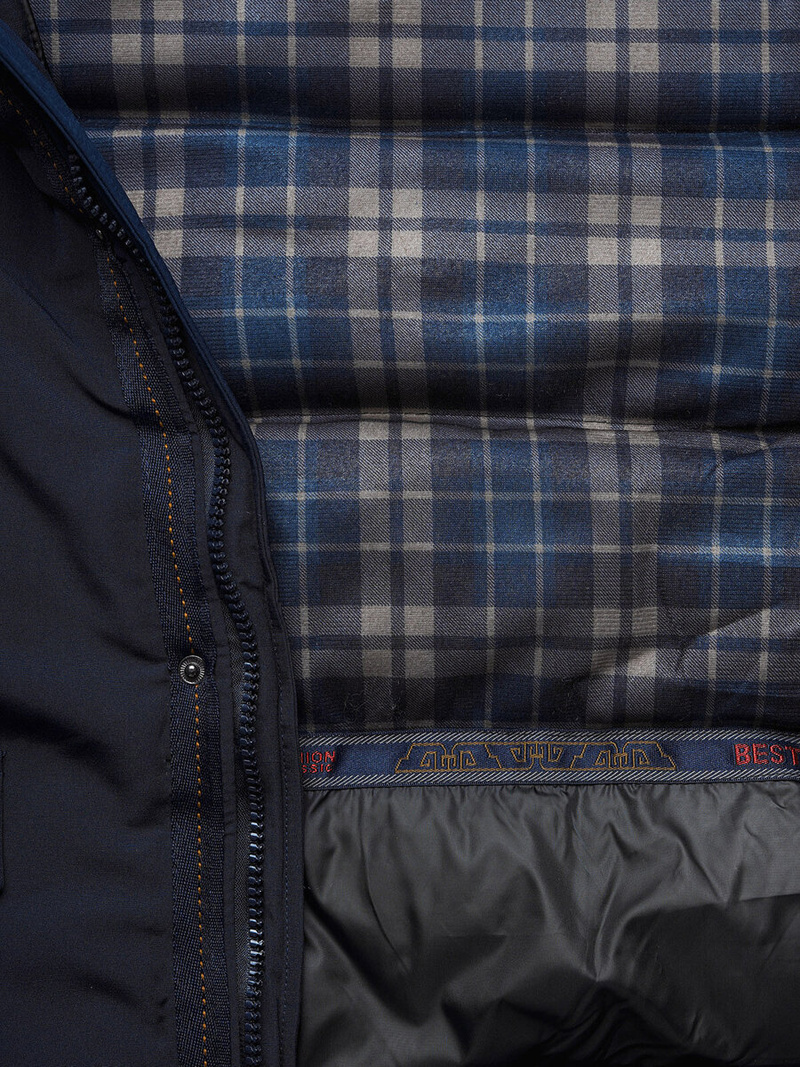 Moška zimska jakna mornarsko modri OZONEE JS/5M718/215