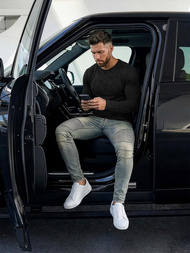 Moške Kavbojke modre OZONEE O/EM8886Z