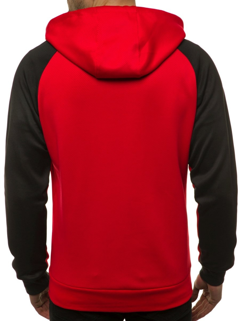 Moška jopa z zadrgo rdeča OZONEE JS/88006