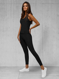 Ženski dvodelni komplet trenirka črn OZONEE JS/YW88037/1Z