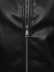 Ženska usnjena jakna črna OZONEE O/G116Z