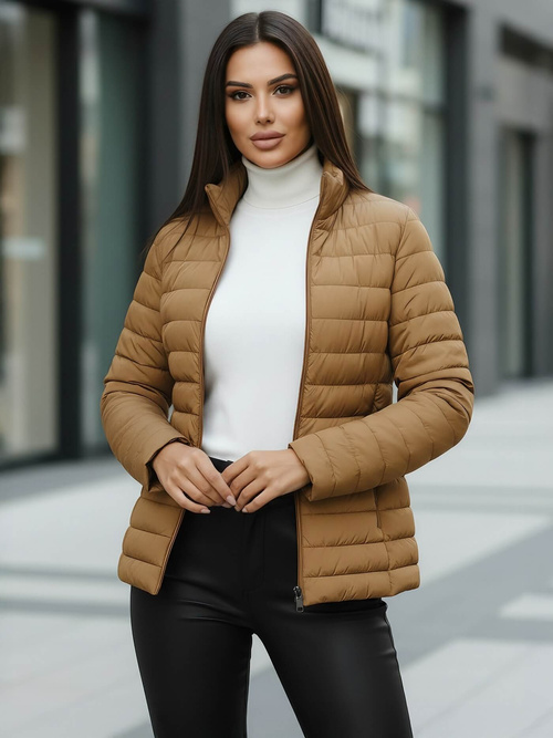 Ženska jakna temno bež OZONEE JS/16M9109/84Z