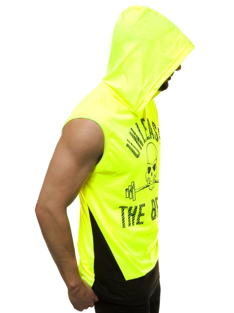 Moška majica brez rokavov rumeno-neon OZONEE MACH/M1214