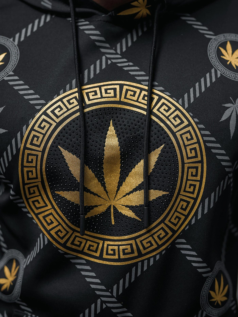 Moška jopa s kapuco črna OZONEE O/B267Z