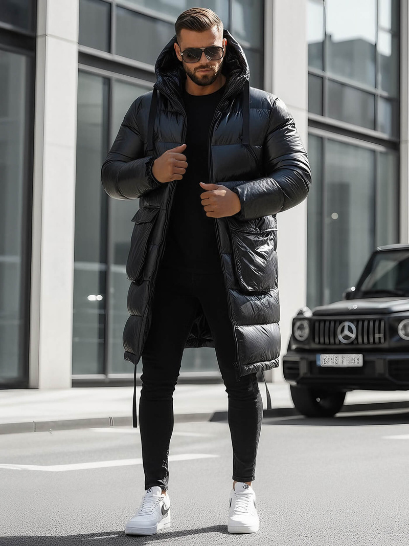 Moška zimska jakna črna OZONEE O/M3205Z