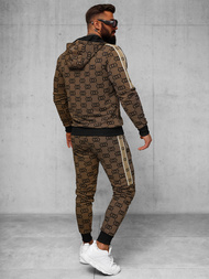 Moška trenirka temno-bež OZONEE O/FF5053AB