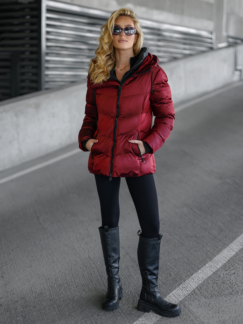 Ženska jakna bordo OZONEE JS/5M3316/1