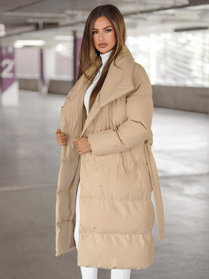 Ženska zimska jakna bež OZONEE JS/M737/62Z