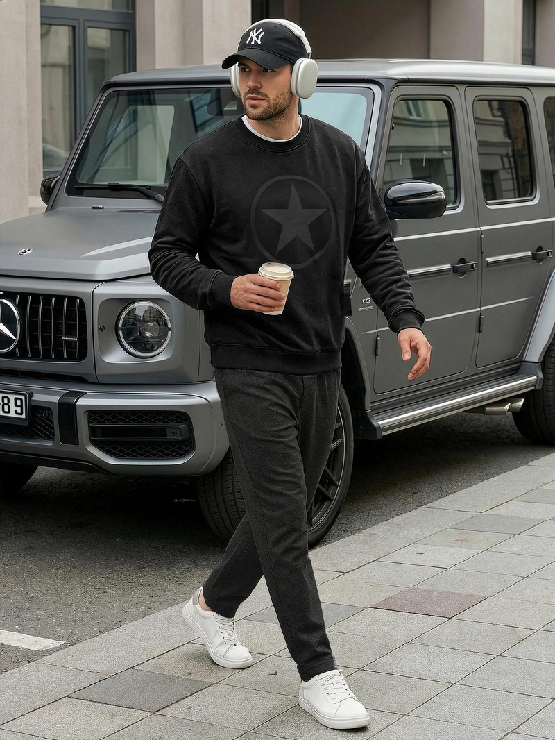 Moška jopa črna OZONEE JS/8B1991/3