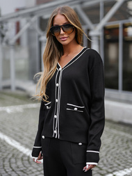 Ženski dvodelni komplet trenirka črn OZONEE JS/26C8802/3