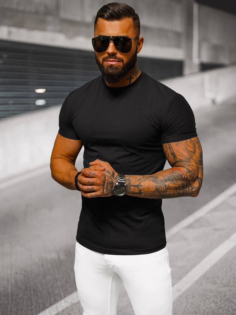 Moška majica črna OZONEE NB/MT3001Z