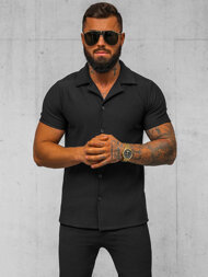 Moška majica s kratkimi rokavi črna OZONEE O/Y963T